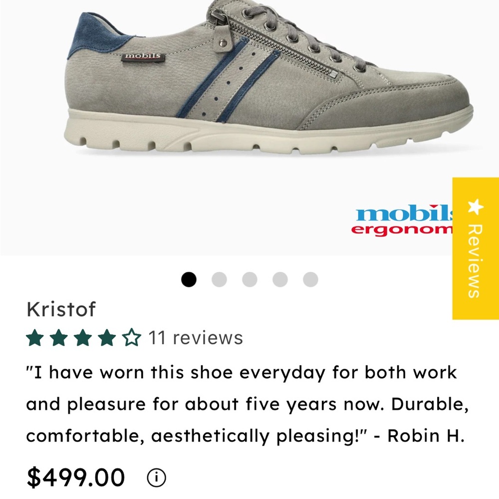 Mephisto Gray and Blue Sneakers